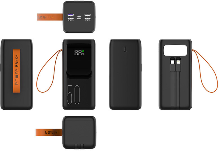 Powerbank Tracer Vogue-5 50000mAh 22.5W Black (TRABAT47370) - obraz 6
