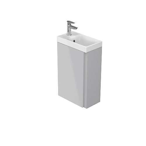 Тумба с умывальником CERSANIT Moduo Set B09 40x66x22см подвесная серая SZFZ1003846661 - изображение 2