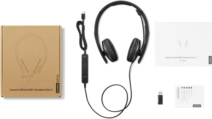 Навушники Lenovo Wired ANC Headset Gen 2 (Teams) (4XD1M45627) - зображення 7