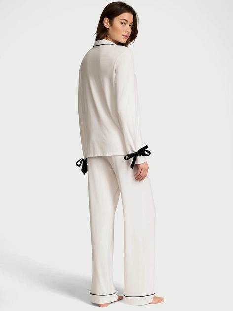 Пижама Modal Soft Velvet-Trim Long Pajama Set размер XS - изображение 2