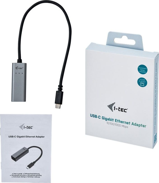 Adapter sieciowy i-Tec USB-C Metal Gigabit Ethernet (C31METALGLAN) - obraz 4