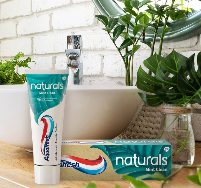 Зубна паста Aquafresh Naturals Mint Clean з фтором 75 мл (5054563120281) - зображення 3
