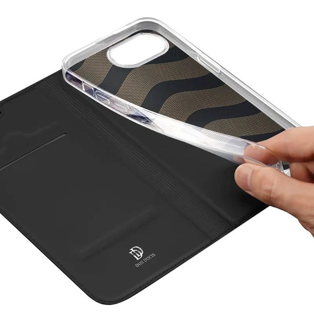 Чехол-книжка Dux Ducis с карманом для визиток для iPhone 16e\17e Black - изображение 2