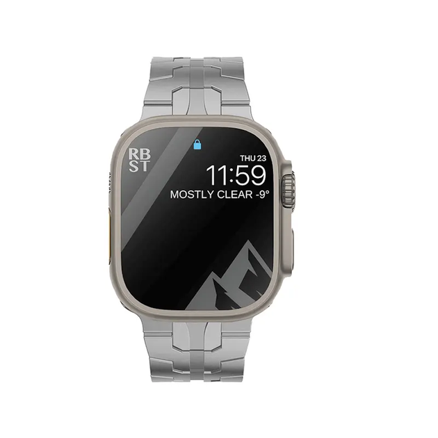 Титановый браслет ремешок для Apple Watch 49 / 46 / 45 / 44 mm silver - Фото 2 Титановый браслет ремешок для Apple Watch 49 / 46 / 45 / 44 mm silver - изображение 2