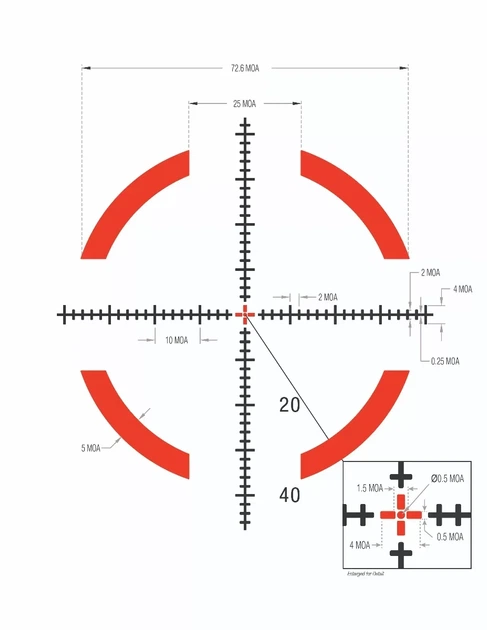 Приціл TRIJICON CREDO 1-6X24 55GR.223 SFP RED - зображення 3