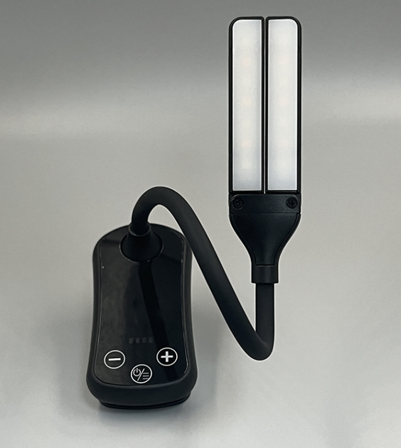 Лампа на кліпсі акумуляторна подвійна на гнучкій ніжці 1000 mAh Book Light (L104) - зображення 3