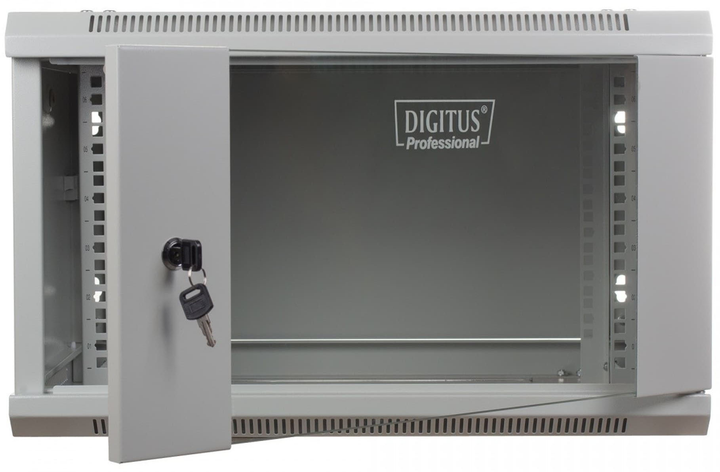 Шафа підвісна серверна Digitus 19'' 6U 600x368x450 RAL7035 (DN-WU19 06U/450) - зображення 3
