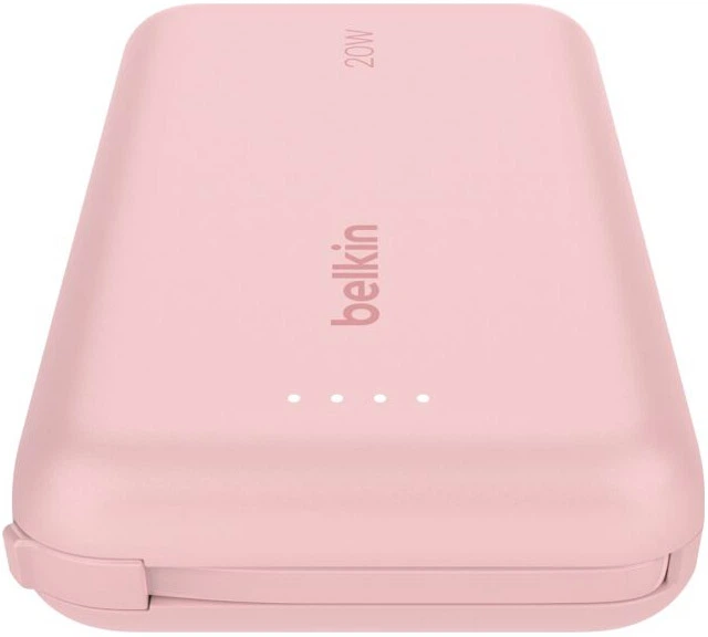 УМБ Belkin BoostCharge 10000 mAh 20W Built-In USB-C PD Pink (BPB021HQPK) - зображення 4