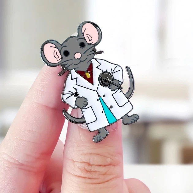 Значок (пин) BROCHE брошь бижутерия Медицина Ветеринар Доктор Хвостик BRGV114623 - изображение 2