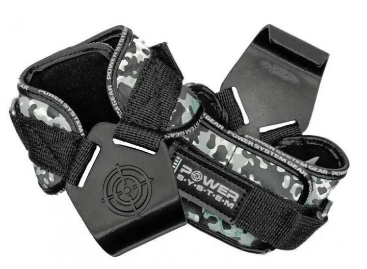 Гаки для тяги на зап'ястя Power System PS-3370 Hooks Camo Black/Grey XL (PS_3370_Black/Grey XL) - Фото 1 Гаки для тяги на зап'ястя Power System PS-3370 Hooks Camo Black/Grey XL (PS_3370_Black/Grey XL) - зображення 1