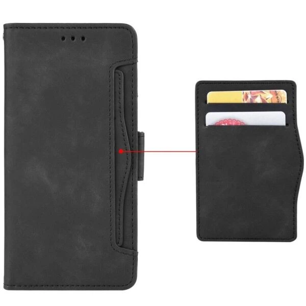 Чехол-книжка с кармашками Deexe Wallet Stand для ZTE Nubia V70 Max - Black - изображение 2
