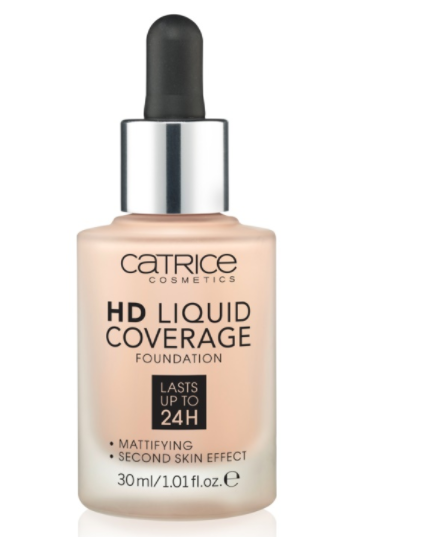 Тональний крем Catrice HD Liquid Coverage - 010 Light Beige (30 ml) - Фото 1 Тональний крем Catrice HD Liquid Coverage - 010 Light Beige (30 ml) - зображення 1