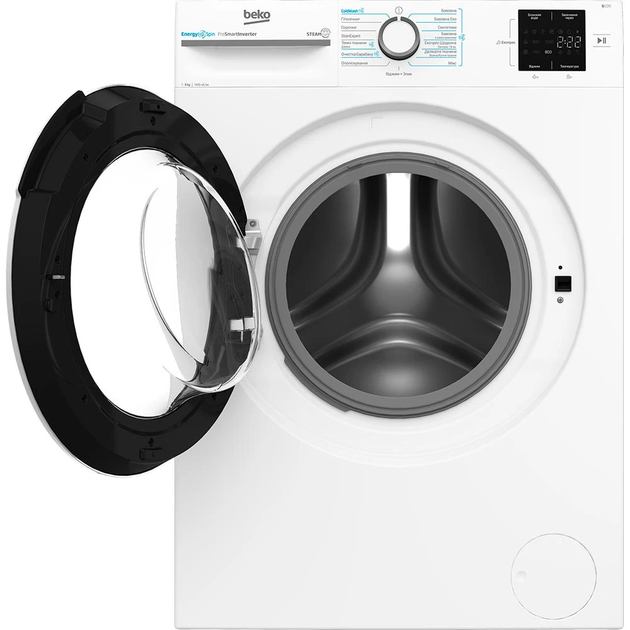 Пральна машина Beko BM1WFSU38033WW (8 кг, інвертор, пар) - Фото 3 Пральна машина Beko BM1WFSU38033WW (8 кг, інвертор, пар) - изображение 3