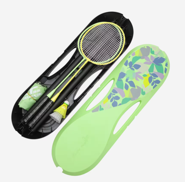 Набор для Бадминтона PERFLY Fun Set Д. 3 х В. 1,4 м (Сетка, Ракетки, Воланы) Салатовый - изображение 3