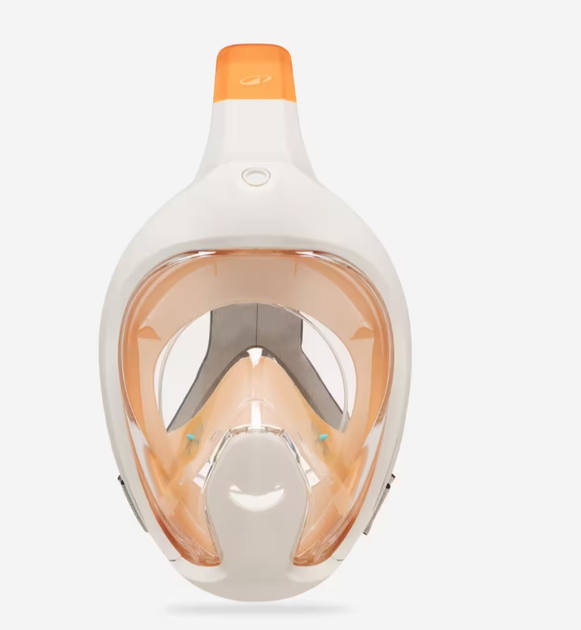 Полнолицевая Детская Маска Subea Easybreath Freetalk XS (от 4 до 10 лет) для Плавания, Ныряния, Снорклинга Оранжевый - изображение 9