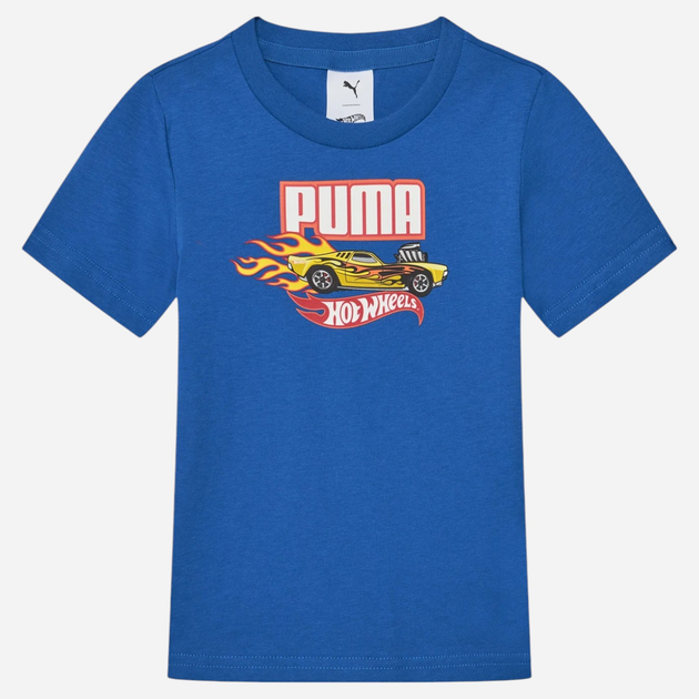 Дитяча футболка для хлопчика Puma x Hot Wheels Graphic Tee 63006958 98 см Синя (4067983567193) - зображення 1