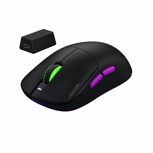 Игровая мышка HATOR Quasar 3 Ultra 8K Wireless Black (HTM770) - Фото 3 Игровая мышка HATOR Quasar 3 Ultra 8K Wireless Black (HTM770) - изображение 3