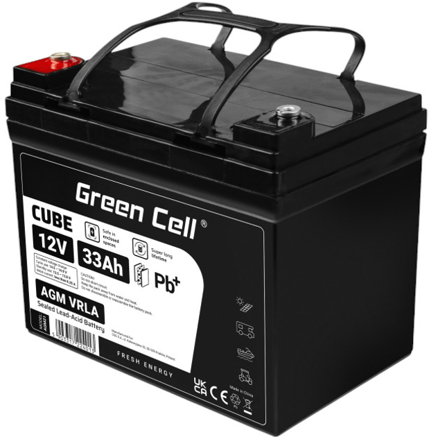 Акумуляторна батарея Green Cell AGM VRLA 12V 33Ah (5903317224013) - зображення 2