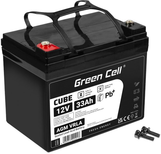 Akumulator Green Cell AGM VRLA 12V 33Ah (5903317224013) - obraz 3
