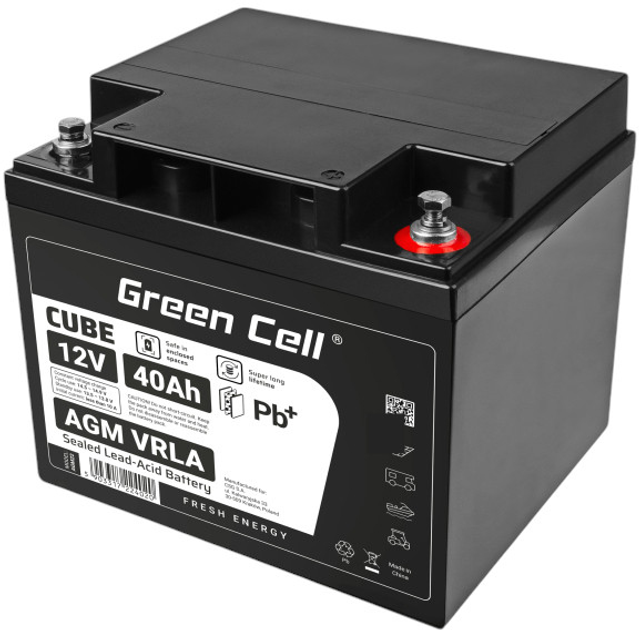 Акумуляторна батарея Green Cell AGM VRLA 12V 40Ah (5903317224020) - зображення 3