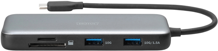 Док-станція DIGITUS 1x HDMI 2x USB-A 3.2 Gen 2, 1x RJ45, 1x SD, 1x MicroSD, 1x PD (DA-70914) - зображення 3