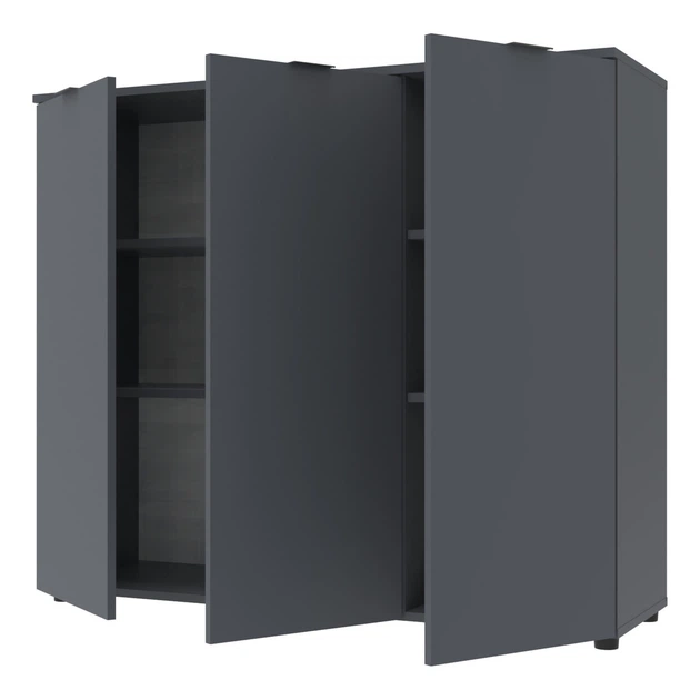 Комод Doros Рон 6 3 фасада Графит 120х38х100 (41516000) - изображение 2