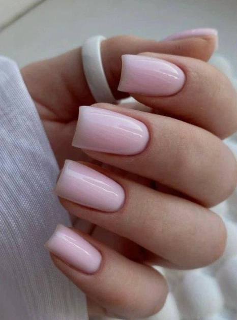 Накладні нігті Nail пудровий рожевий, квадрат, середні, 24 шт - зображення 2