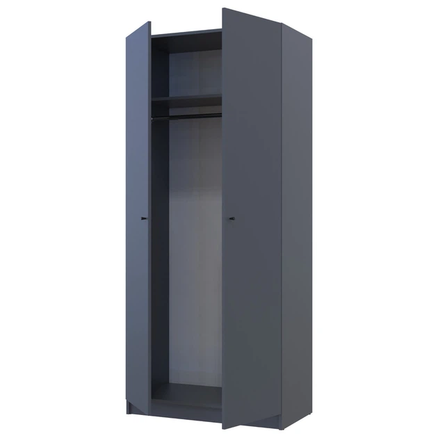 Шафа для одягу Doros Промо Антрацит 2 ДСП 90х48х204 (44900523) (DRS-012158) - Фото 2 Шафа для одягу Doros Промо Антрацит 2 ДСП 90х48х204 (44900523) (DRS-012158) - зображення 2