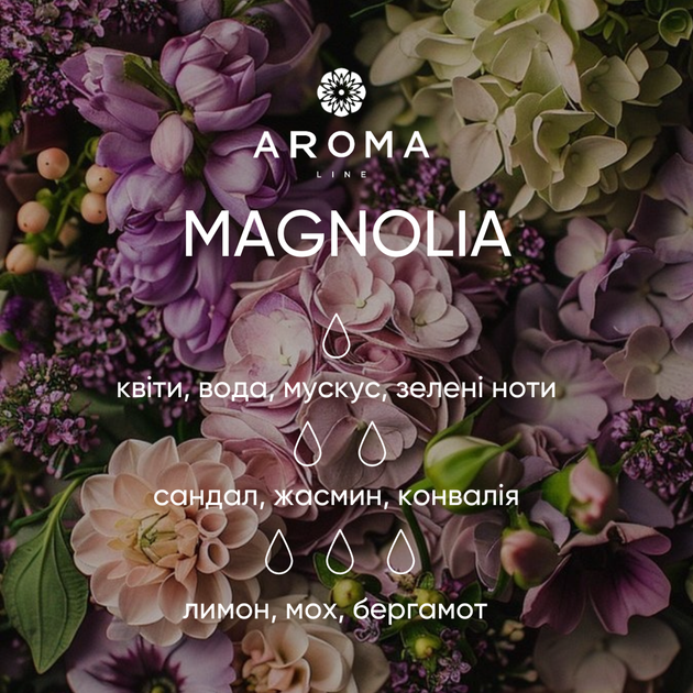 Віддушка MAGNOLIA 10 гр - для свічок, аромадифузорів, рум-спреїв - Фото 2 Віддушка MAGNOLIA 10 гр - для свічок, аромадифузорів, рум-спреїв - зображення 2