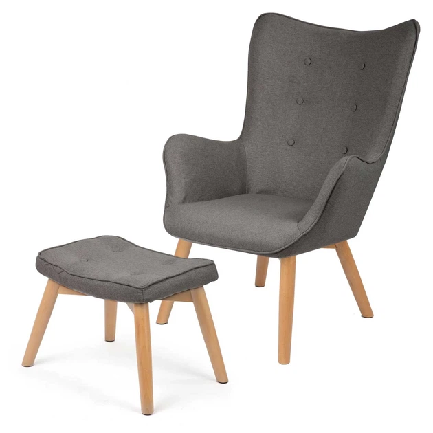 Fotel uszak Sofotel Norse 2044 z podnóżkiem Szary (5908220475835) - obraz 4