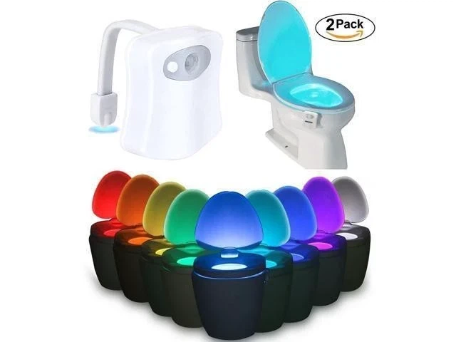 LED подсветка для унитаза с датчиком движения Light Bowl 8 цветов ночник для туалета RGB - Фото 2 LED подсветка для унитаза с датчиком движения Light Bowl 8 цветов ночник для туалета RGB - изображение 2
