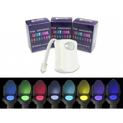 LED подсветка для унитаза с датчиком движения Light Bowl 8 цветов ночник для туалета RGB - Фото 4 LED подсветка для унитаза с датчиком движения Light Bowl 8 цветов ночник для туалета RGB - изображение 4