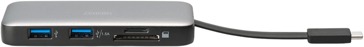 Док-станція DIGITUS 1x HDMI 2x USB 3.2 Gen 1, 1x RJ45, 1x SD,1x MicroSD, 1x PD (DA-70916) - зображення 3