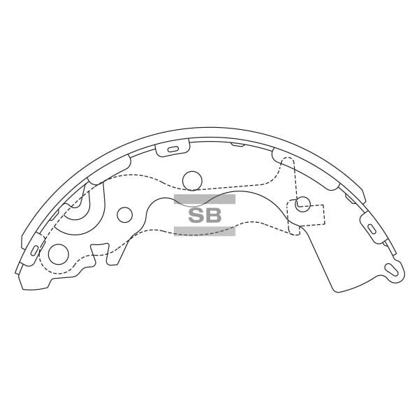 Колодка торм. барабан. HYUNDAI ACCENT задн. (пр-во SANGSIN) SA153 HI-Q (SA153) - изображение 2
