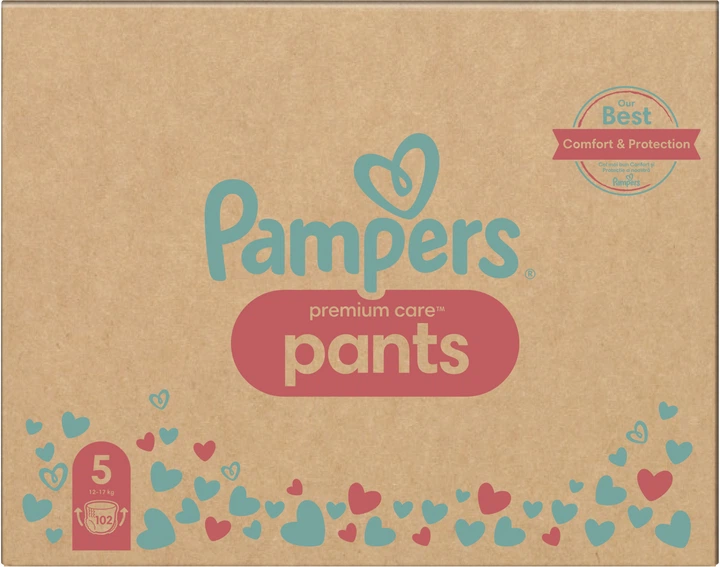 Упаковка подгузников-трусикови Pampers Premium Care Pants размер 5 (12-17 кг) 102 шт х 2 пачки (8006540490976_1) - изображение 3