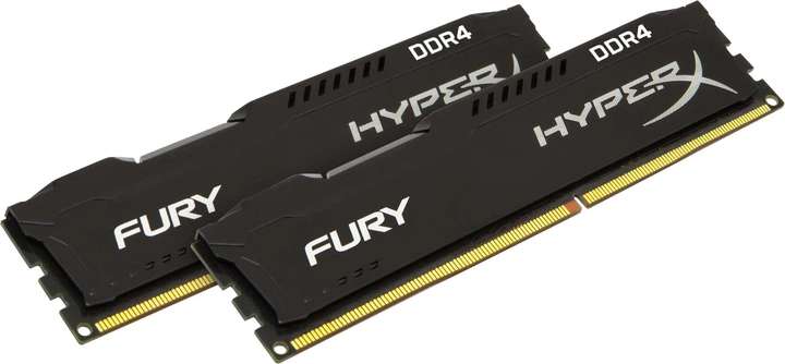 Оперативная память HyperX DDR4-2666 16384MB PC4-21300 (Kit of 2x8192) Fury Black (HX426C16FB2K2/16) - Фото 1 Оперативная память HyperX DDR4-2666 16384MB PC4-21300 (Kit of 2x8192) Fury Black (HX426C16FB2K2/16) - изображение 1