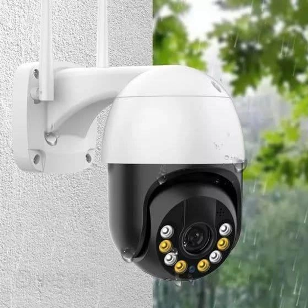 Бездротова вулична WiFi камера ICSEE 4Mp PTZ з віддаленим доступом Чорно-Біла - Фото 3 Бездротова вулична WiFi камера ICSEE 4Mp PTZ з віддаленим доступом Чорно-Біла - зображення 3
