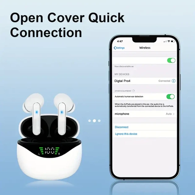 Беспроводные наушники LIFEBEE Сенсорные Bluetooth/ Белые - Фото 4 Беспроводные наушники LIFEBEE Сенсорные Bluetooth/ Белые - изображение 4