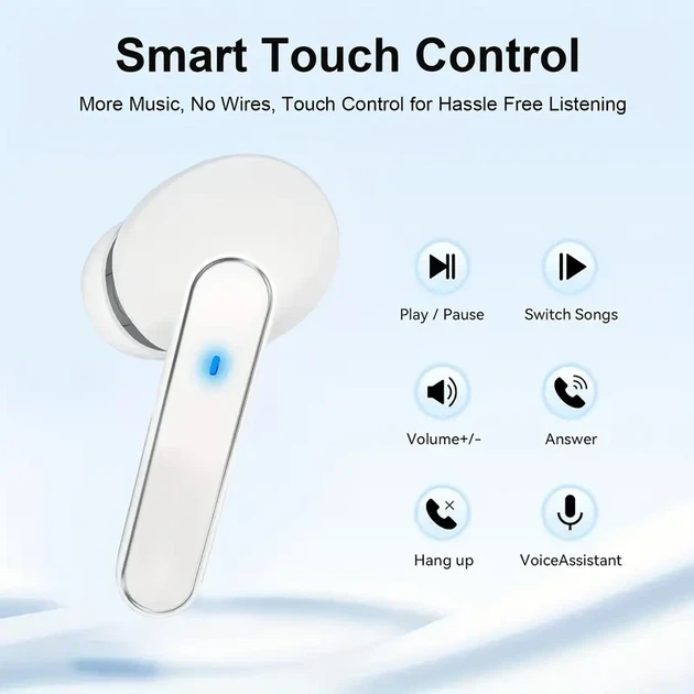 Беспроводные наушники LIFEBEE Сенсорные Bluetooth/ Белые - Фото 6 Беспроводные наушники LIFEBEE Сенсорные Bluetooth/ Белые - изображение 6