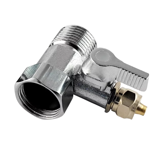 Адаптер + шаровый вентиль AD-4BC-3W/BV-2BC-CH 1/2"-1/4"-1/2" (резьба наружная - цанга- резьба внутренняя) - изображение 2