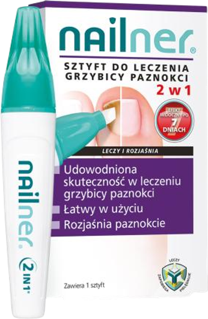 Sztyft do leczenia grzybicy paznokci Nailner 2 w 1 4 ml (7350068602313) - obraz 1