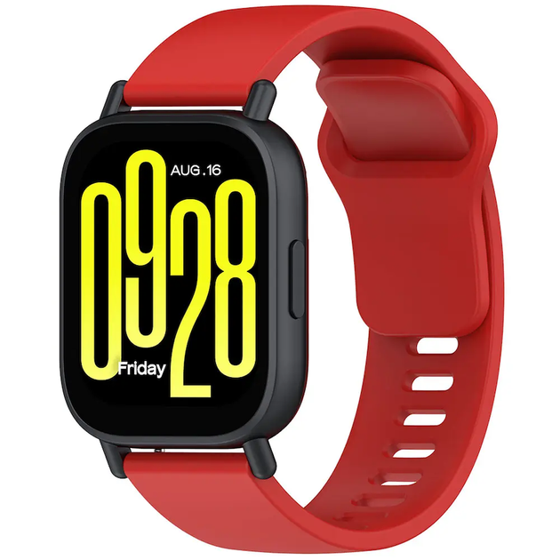 Ремінець силікон (кнопка кв.) для Garmin Venu 3 | Venu 2 червоний - зображення 2