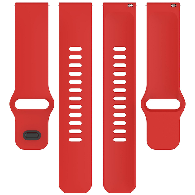 Ремінець силікон (кнопка кв.) для Garmin Venu 3 | Venu 2 червоний - зображення 4