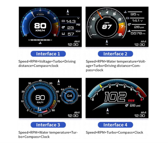 Бортовий комп'ютер HUD P6, GPS-спідометр, OBD2 - зображення 6