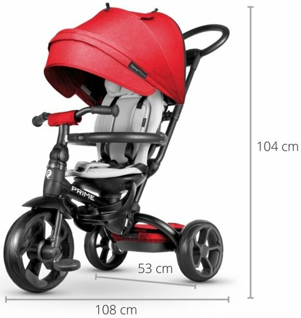 Rowerek Milly Mally New Prime trójkołowy czerwony (5061047480304) - obraz 8