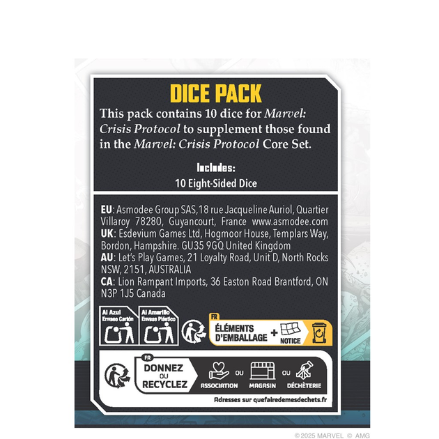 Набір гральних кісток Atomic Mass Games Marvel Crisis Protocol Dice Pack CP269 (841333131531) - зображення 3