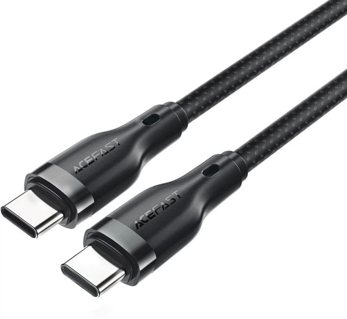 Кабель Acefast C8-03 USB-C to USB-C charging data cable Black (6974316282716) - Фото 2 Кабель Acefast C8-03 USB-C to USB-C charging data cable Black (6974316282716) - изображение 2