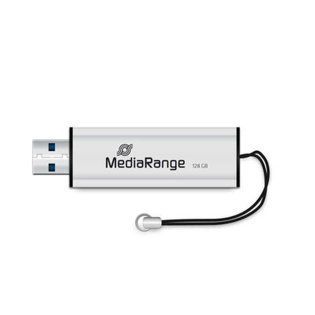 Флеш-накопичувач USB3.0 128GB MediaRange Чорний/Сріблястий (MR918) - изображение 4