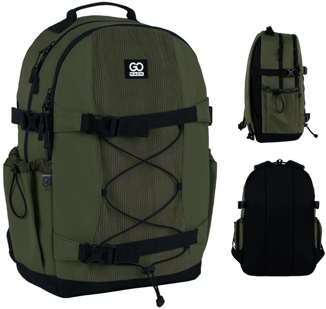 Рюкзак GoPack Education Teens 46x30x15 см 20 л Хакі (GO25-186L-3) - зображення 1