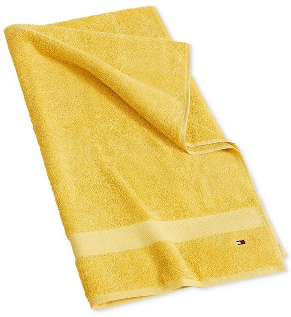 Полотенце махровое 76*138 см Tommy Hilfiger Modern American Банное Желтое - Фото 1 Полотенце махровое 76*138 см Tommy Hilfiger Modern American Банное Желтое - изображение 1